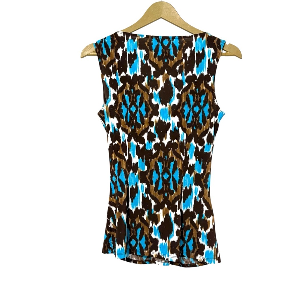 Vintage Cache Y2K Size Medium Leopard Print Babydoll Tank Top Party Mobwife City - Picture 2 of 5